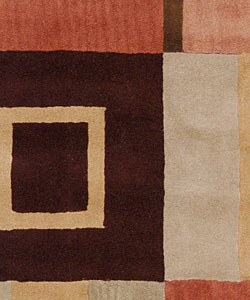 Handmade Rodeo Drive Meridian Multicolor N.Z. Wool Runner (2'6 x 10')