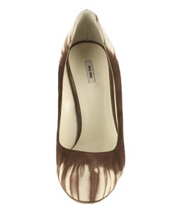 Miu Miu Brown Suede Tie-dye Pumps