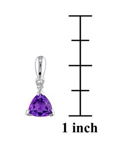 10k White Gold Trillion-cut Amethyst Earrings