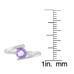 Sterling Silver Round Cubic Zirconia Ring