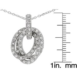 Tressa Sterling Silver CZ Three Pave Ovals Necklace