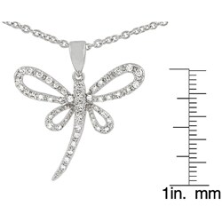 Tressa Sterling Silver Cubic Zirconia Dragonfly Necklace