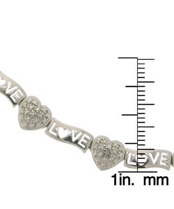 Maddy Emerson Sterling Silver Heart and Love Bracelet