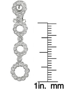 18k White Gold 3/4ct TDW Diamond Drop Earrings