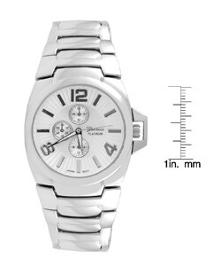 Geneva Platinum Men's Metal Link Watch