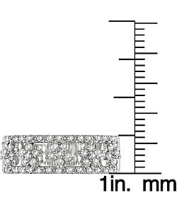 14k White Gold 3/5ct TDW Diamond Star Ring (H-I-J, I1-2)