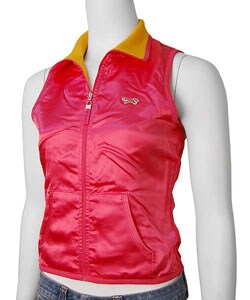 Retro Fox Polar Fleece and Satin Reversible Vest