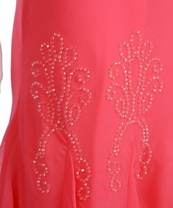 L.A. Design Fashion Beaded Evening Dress