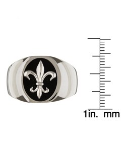 Titanium Fleur de Lis Ring