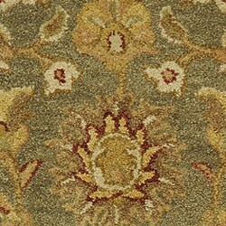 Handmade Antiquities Gem Green Wool Rug (2' x 3')