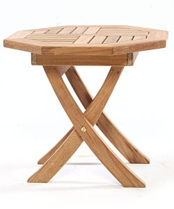Octagonal Teak Folding Side Table