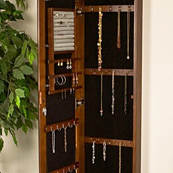 Carson Warm Walnut Jewelry Armoire