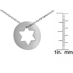 Sterling Silver Star of David Cutout Necklace