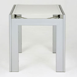 Opal 29.5-inch Bench with White Textilene Seat