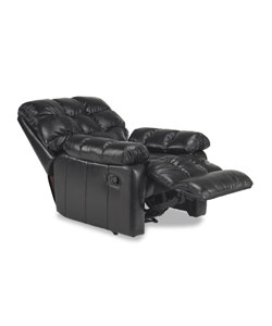 Black Leather Wall Hugger Recliner Theater Chair