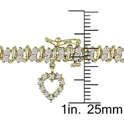 10k Gold 2ct TDW Diamond Tennis Bracelet(J-K, I3)
