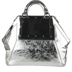 Versace Silver Mirror Hit Satchel