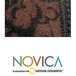'Secret Garden' Alpaca Wool Reversible Ruana Cloak (Peru)