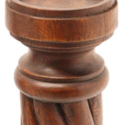 Large Mahogany Wood Candleholder
