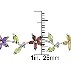 Sterling Silver Multi-Gemstone Bracelet