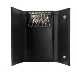 Prada Tessuto Black Nylon Logo Key Case