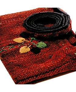 Bordado Handmade Large Red Handbag (Guatemala)