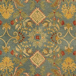 Handmade Legacy Light Blue Wool Rug (9' x 12')