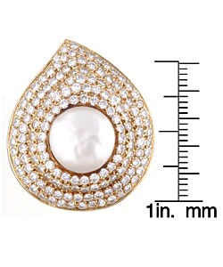 18k Gold Mabe Pearl and Diamond Cocktail Ring (I, VS1)