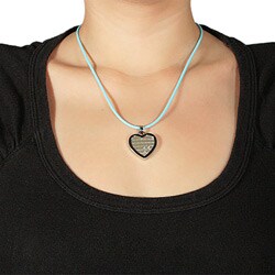 Diamante di Uomo Steel and 18k Gold Heart Necklace