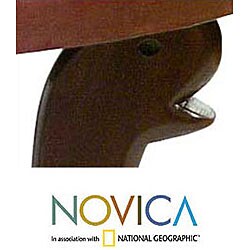 'Queen Sofia' Cedar and Leather Table (Peru)
