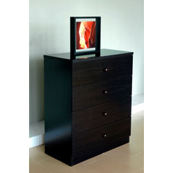 Modern 4-drawer Wood Chest