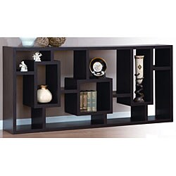 Unique Red Cocoa Wood Bookcase/ Display Cabinet