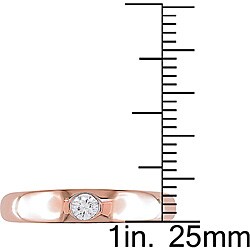 10k Pink Gold and White Sapphire Ring