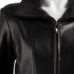 Jones New York Lamb Leather Scuba Coat