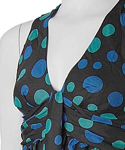 Lauren U. Junior's Dot Print Sleeveless Dress