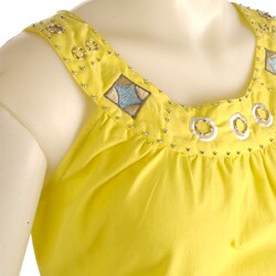 Pretty Pink Women's Sleeveless Grommet Ring Dress