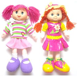 Chloe and Catherine Plush Twin Dolls
