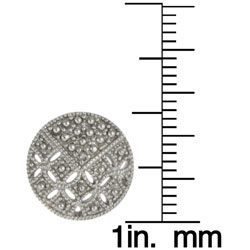 Maddy Emerson Silver and Diamond Disc Earrings