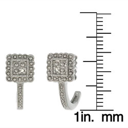 Maddy Emerson Sterling Silver Diamond Geometrical Earrings