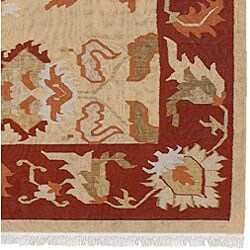 Hand-woven Santa Fe Collection Wool Rug (7' x 9')