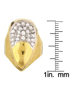 14k Yellow Gold 1ct TDW Diamond Cluster Ring (H, SI1)