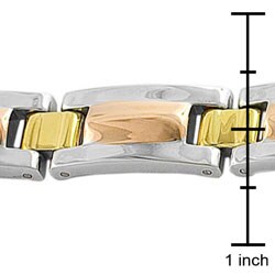 18k Gold over Steel 8-inch Stampato Bracelet