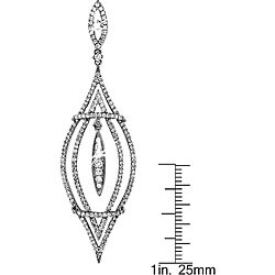 18k Gold 1 3/5ct TDW Diamond Drop Earrings (G-H, SI)