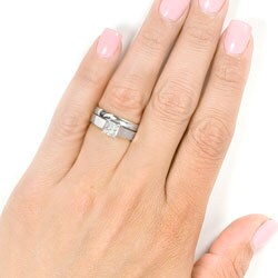 14k Gold 5/8ct Princess-cut Bridal Ring Set (GH, I1-I2)