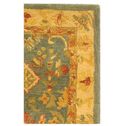 Handmade Legacy Light Blue Wool Runner (2'3 x 12')