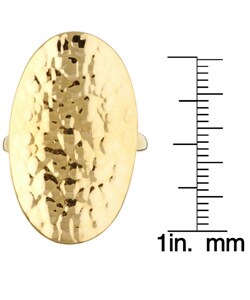 Caribe Gold 14k Gold over Sterling Silver Hammered Ring