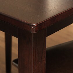 Justin 5-piece Bi-cast Leather and Wood Dining Set