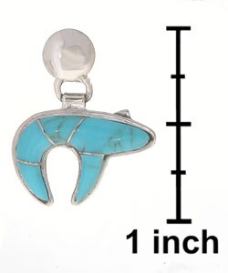 Sterling Silver and Turquoise Bear Dangle Earrings