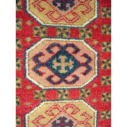 Indo Kazak Hand-knotted Red/ Ivory Rug (2' x 3')