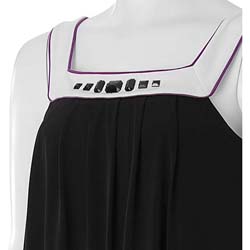 Sangria Women's Embellished Neck Fashion Dress